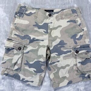 Aeropostale Mens Camo Cargo Shorts Size 31 Pockets Casual Outdoor